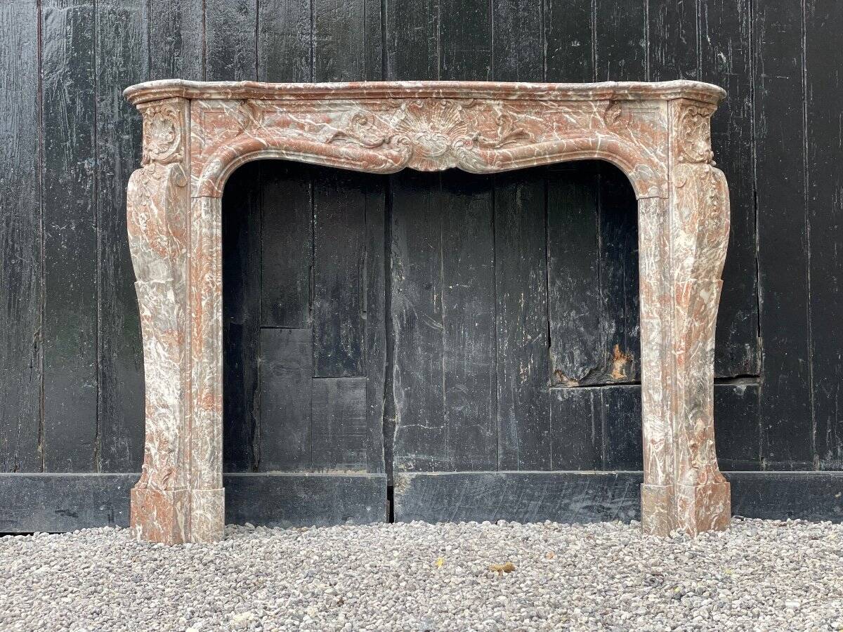 Regency style fireplace in Rance marble, circa 1880