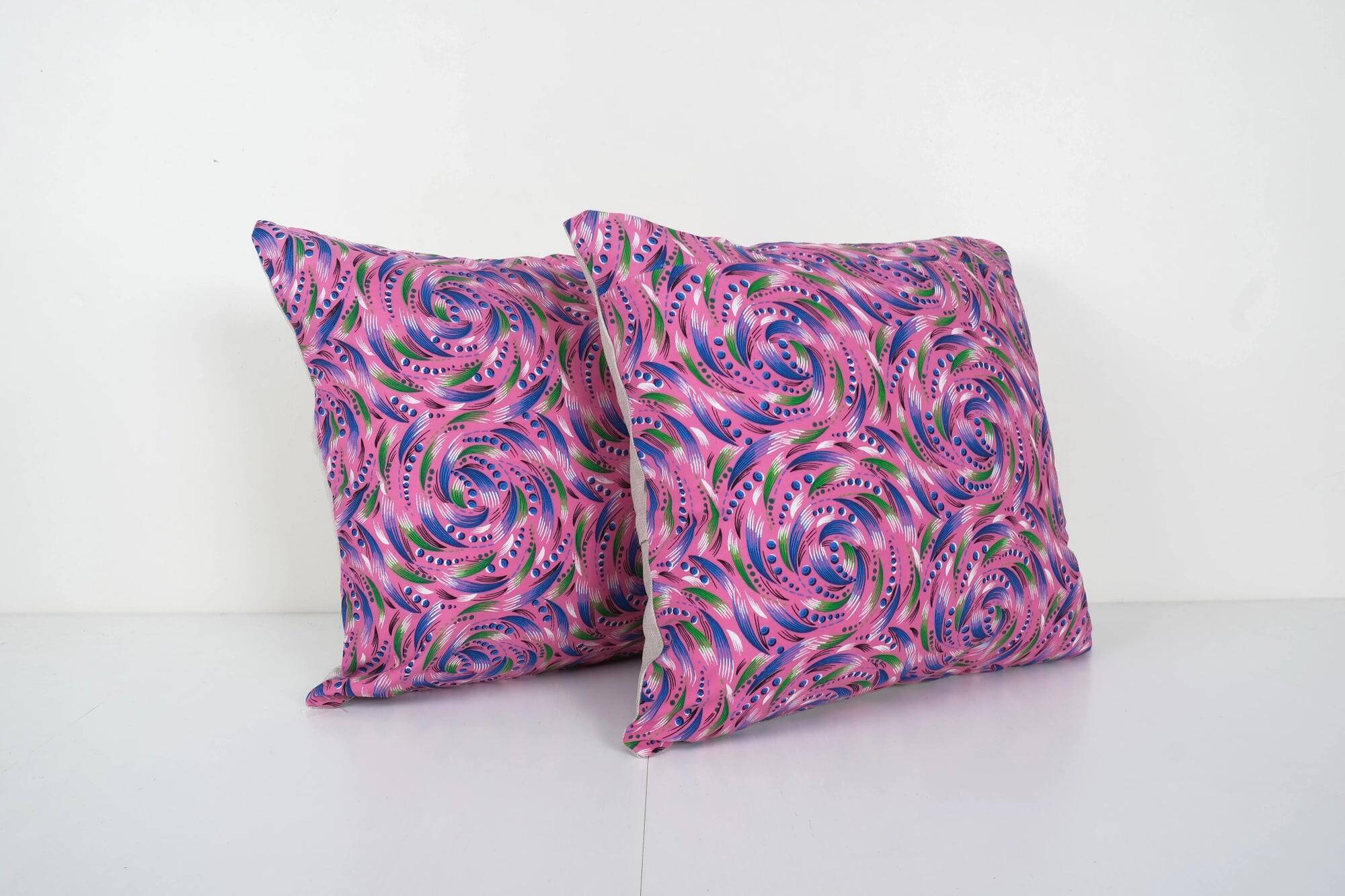 Set of 2 vintage Turkish cushion covers 51x51 cm
