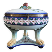 Fine porcelain bonbonnière attributed to Jules Vieillard, Bordeaux.