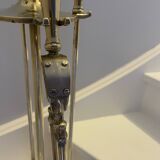 Brass fireplace servant and its 4 accessories