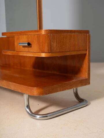 Functionalist hall stand with mirror, Czechoslovakia, 1930s