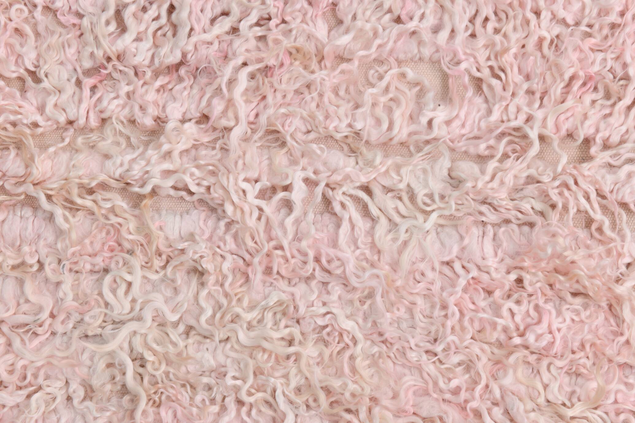 Tapis de couloir turc vintage rose pastel doux 3x10, 110x313 cm SK 70357