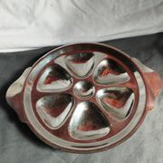 assiette à huitres en inox
