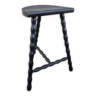 Tabouret moderniste Demi Lune Boule 60/70 Vintage Sellette Porte-Plant