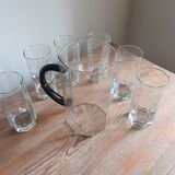 Carafe and 6 glasses Octime