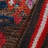 Red Navy Blue Turkish Runner Rug 76x283Cm SK 18873