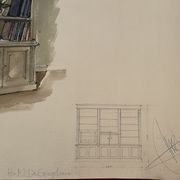 Tableau art décoratif architecture d'intérieur années 30-50
