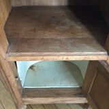 VINTAGE OAK WOODEN BEDSIDE TABLE