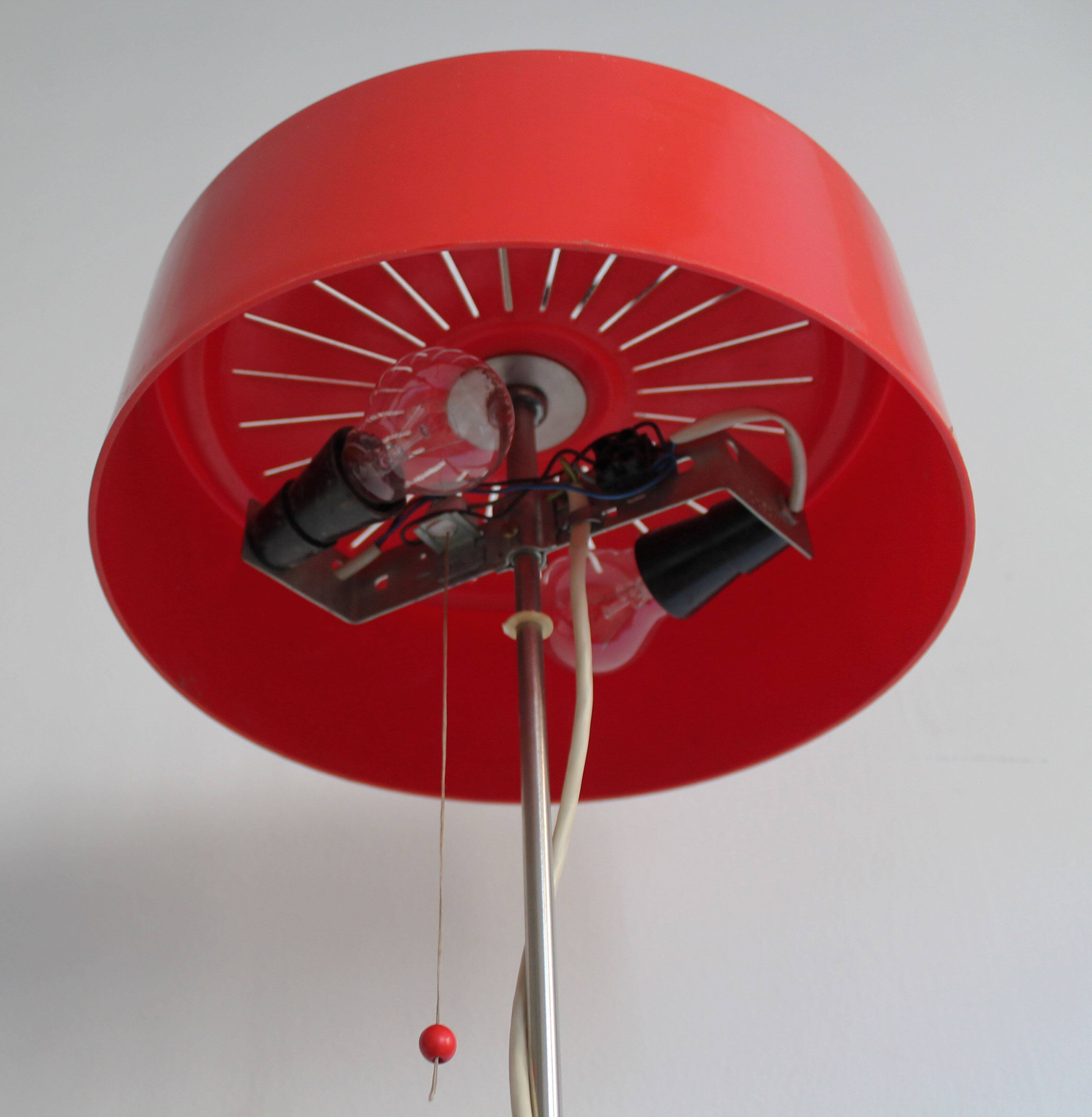 1970's Vintage Red Floor Lamp