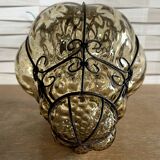 Hallway cage lantern, Murano blown glass, Venice, vintage, 1960s