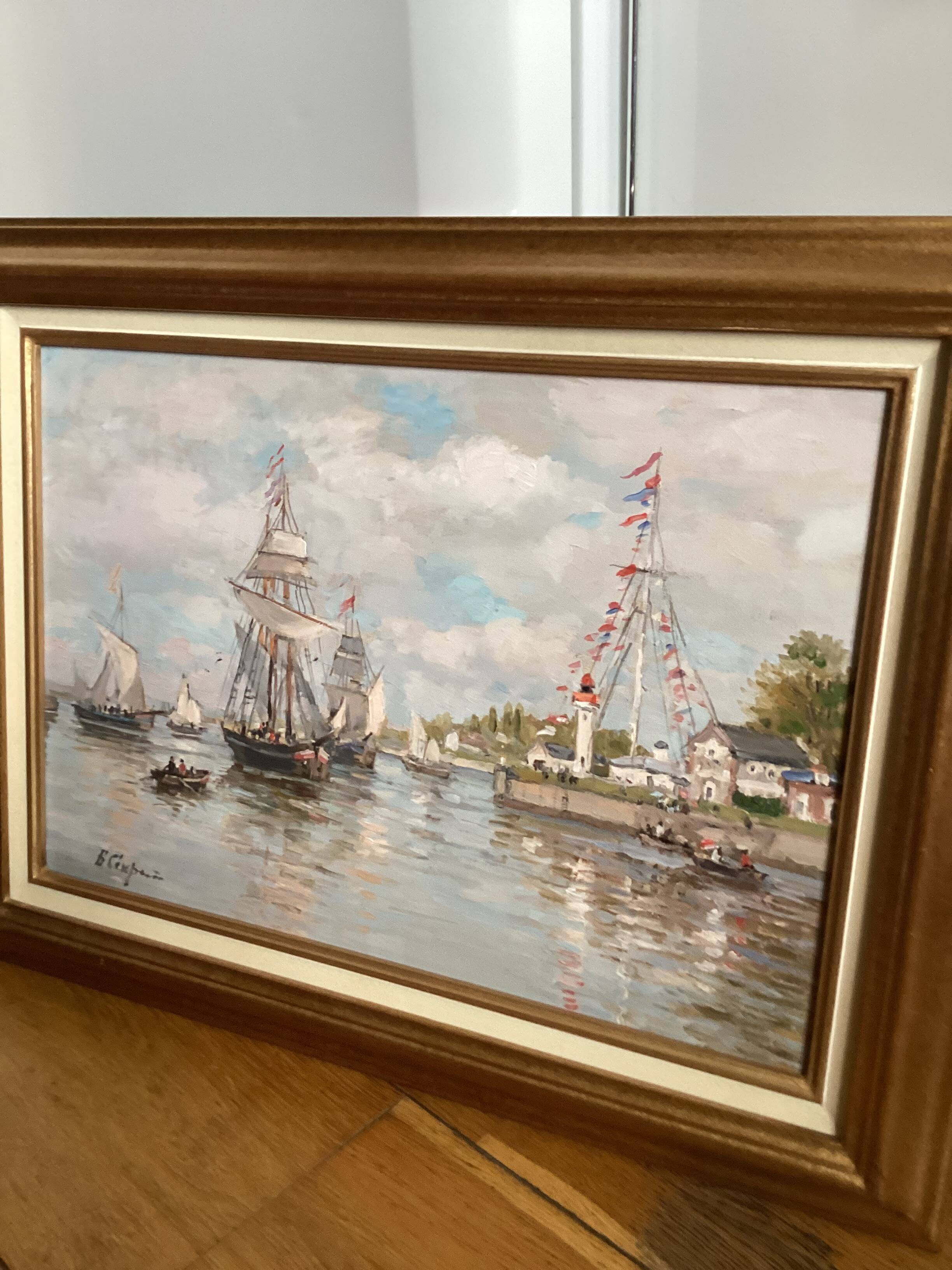 Tableau Huile sur toile signé dimension : hauteur -49cm- Largeur -64cm-