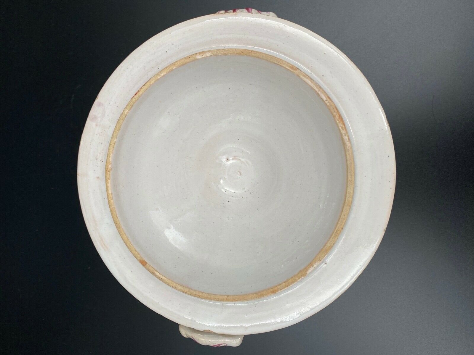 Soupiere faience of east Luneville with decor floral catches xix eme