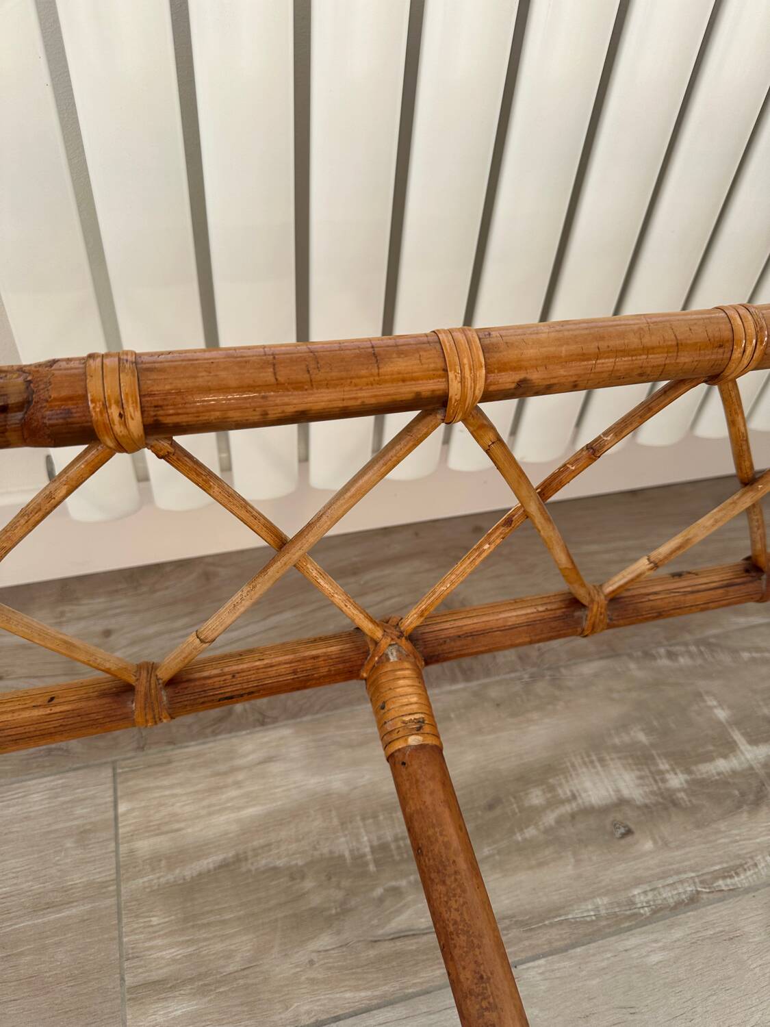 Bamboo and rattan bed