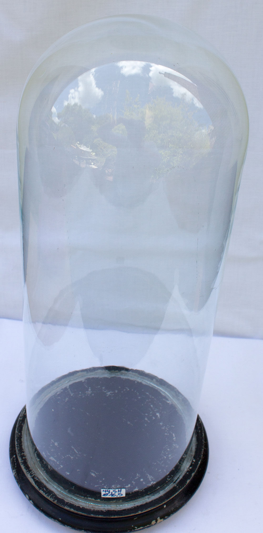 Ancient round glass globe 44.5 x 16.5 cm