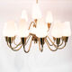 Lamp with arms of brass and glass, of Danish design from the 1950s