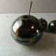 Old breakfast service, confectioner, sugar bowl, silver metal ball + glass