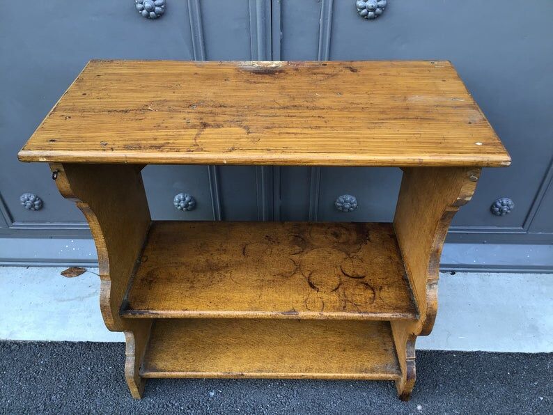 Étagère paysanne vintage rustique