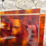 Porte revues en plexiglass et laiton années 70