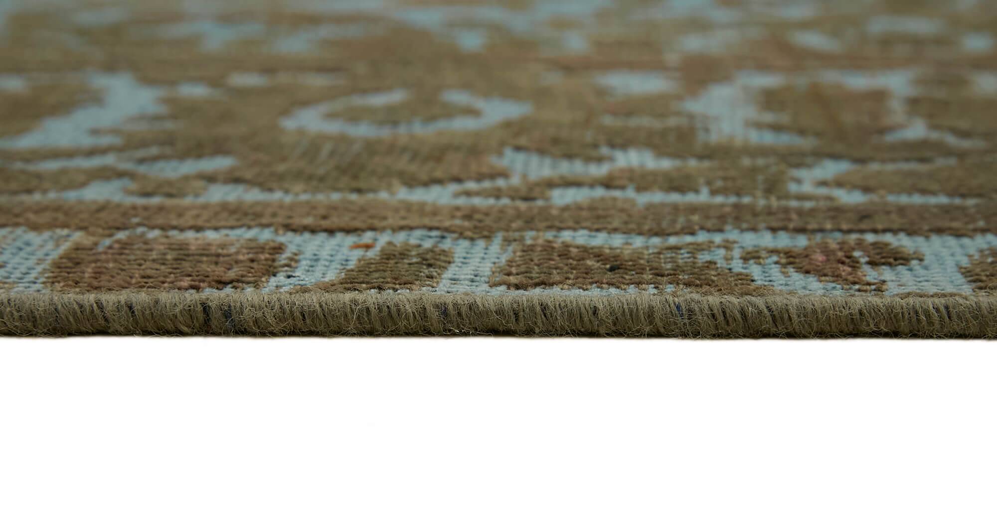 Handmade Oriental Contemporary 1980s 243 cm x 332 cm Blue Wool Carpet