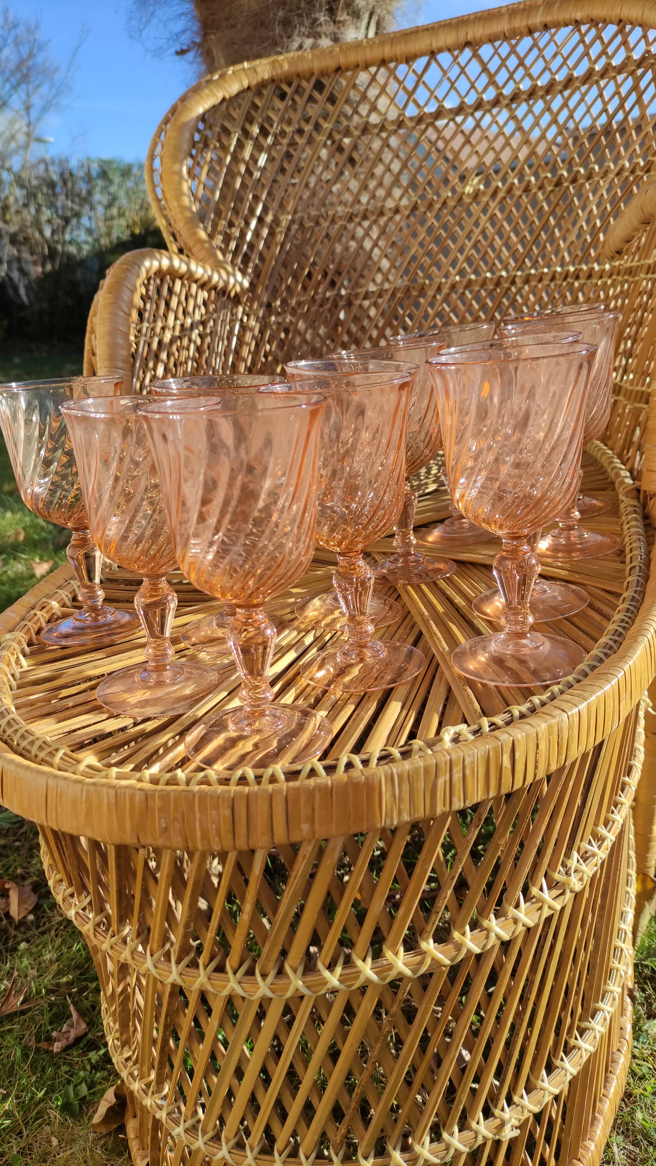 Set of twelve foot glasses Rosaline D'arcoroc Luminarc