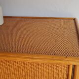 Armoire en rotin vintage