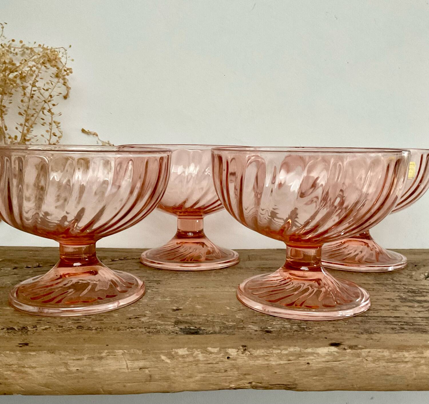 4 vintage Rosaline cups