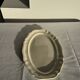 Large oval cream earthenware dish Sarreguemines France L44
