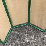 Green tubular vintage folding screen, 1980
