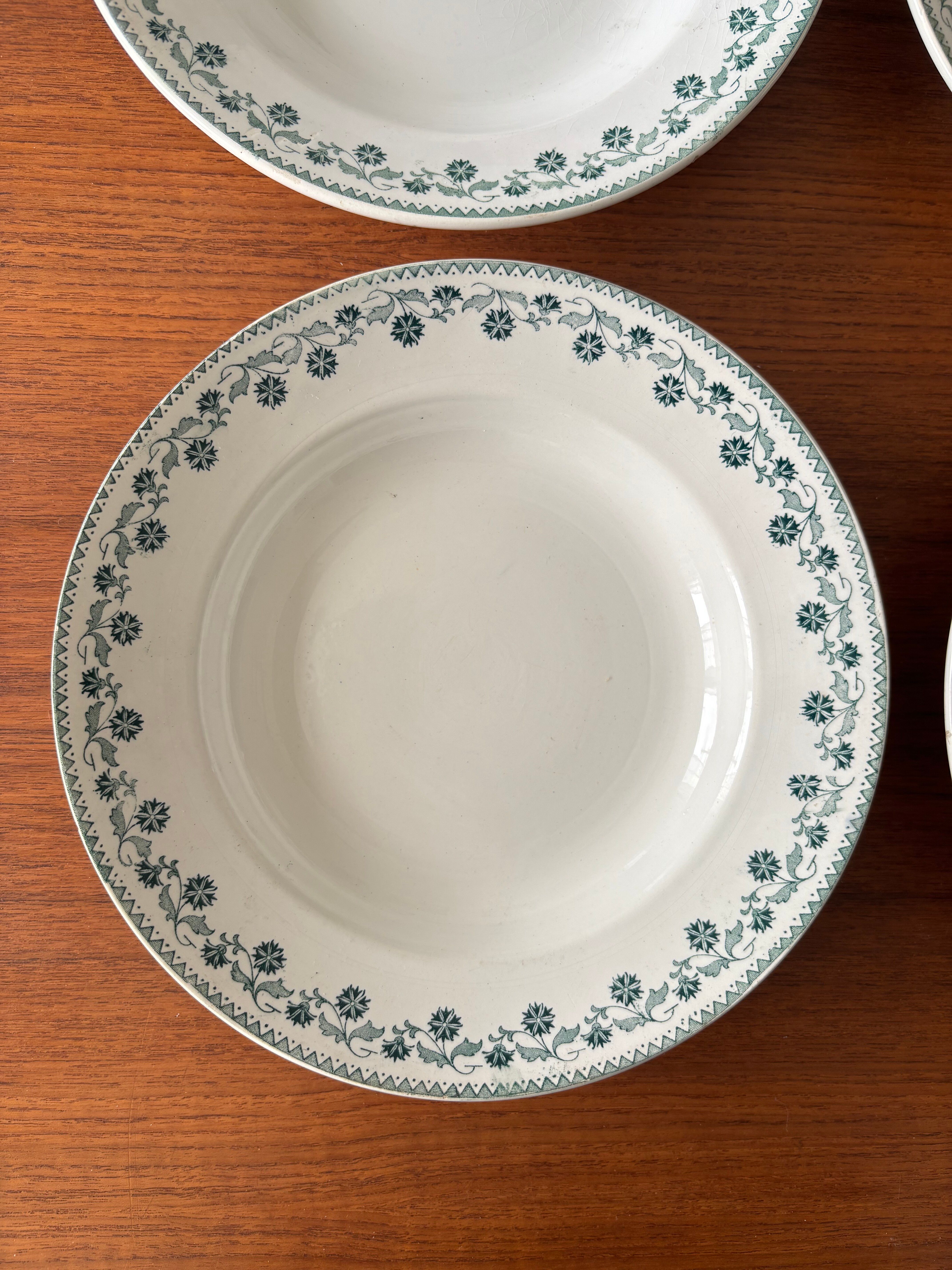 Set of 4 deep plates Terre de Fer Moulin des Loups model George
