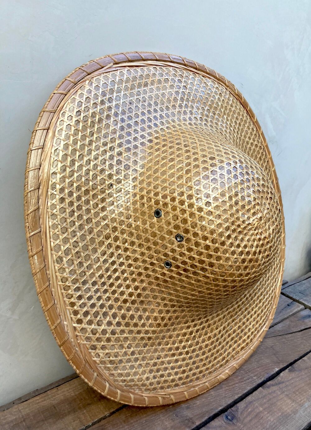 Hand-woven Asian hat