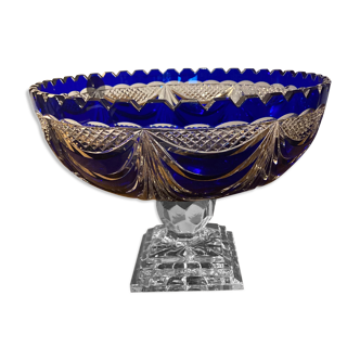 Crystal-cut vase 24% blue Pbo