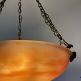 Art Deco pendant light in marbled glass