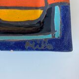 Empty pocket or ashtray signed in Vallauris earthenware