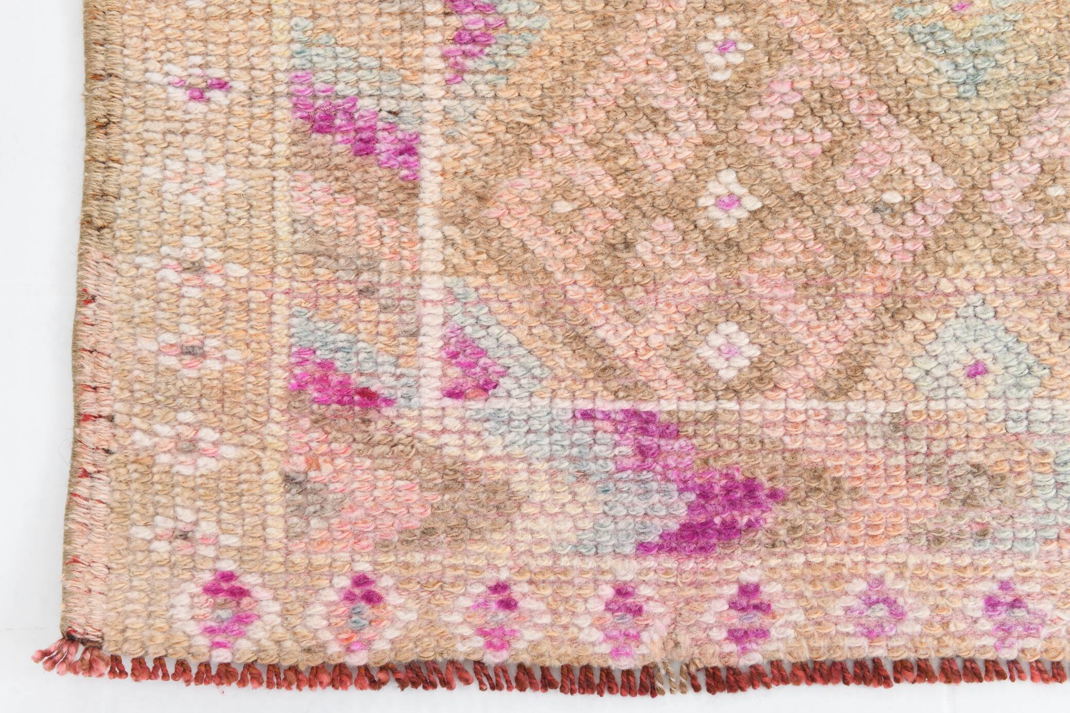 Vintage Super Soft Pink Runner Rug, 85x394Cm
