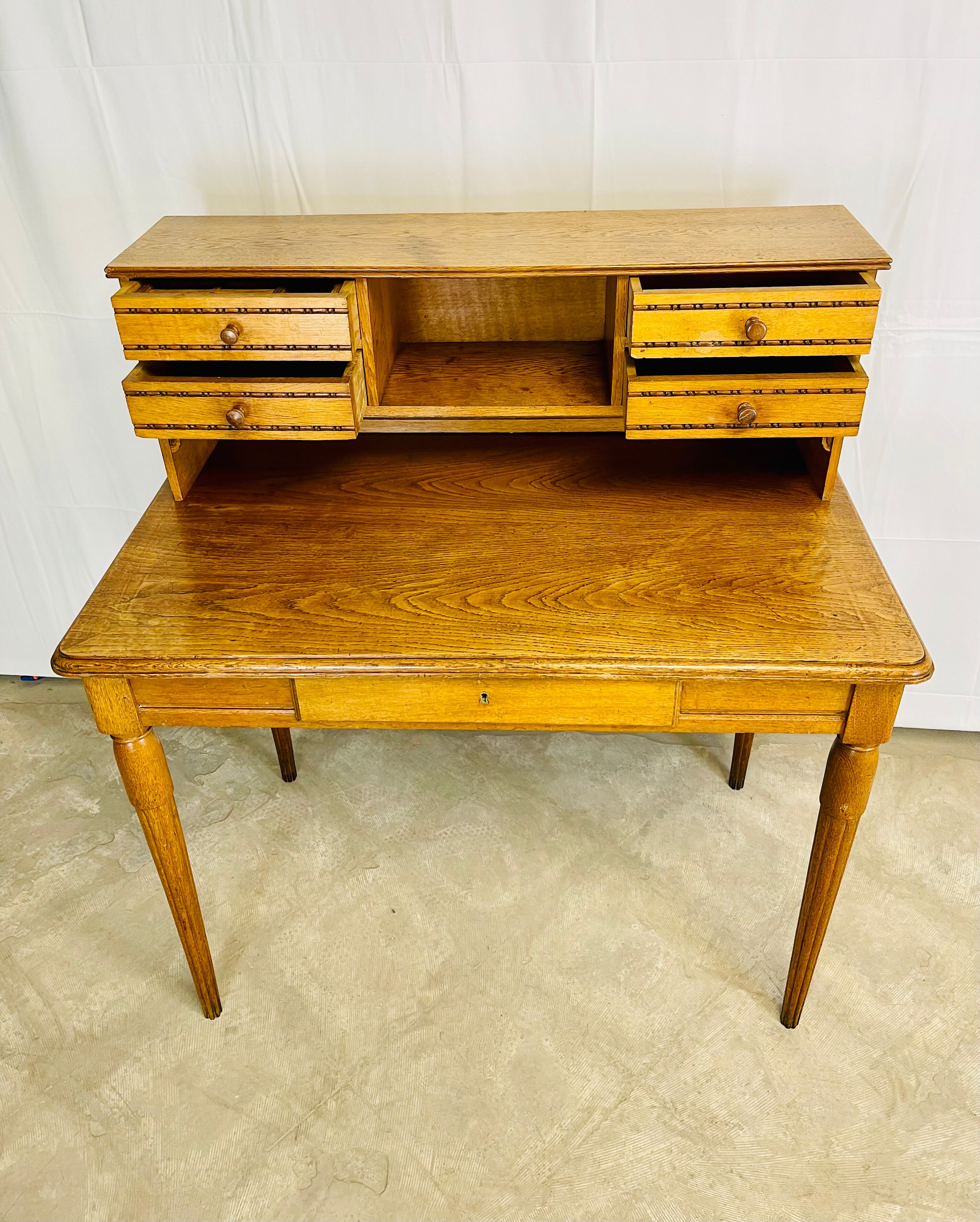 Bureau bonheur du jour en chêne massif