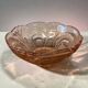 Vase art déco vintage en verre rose saumon