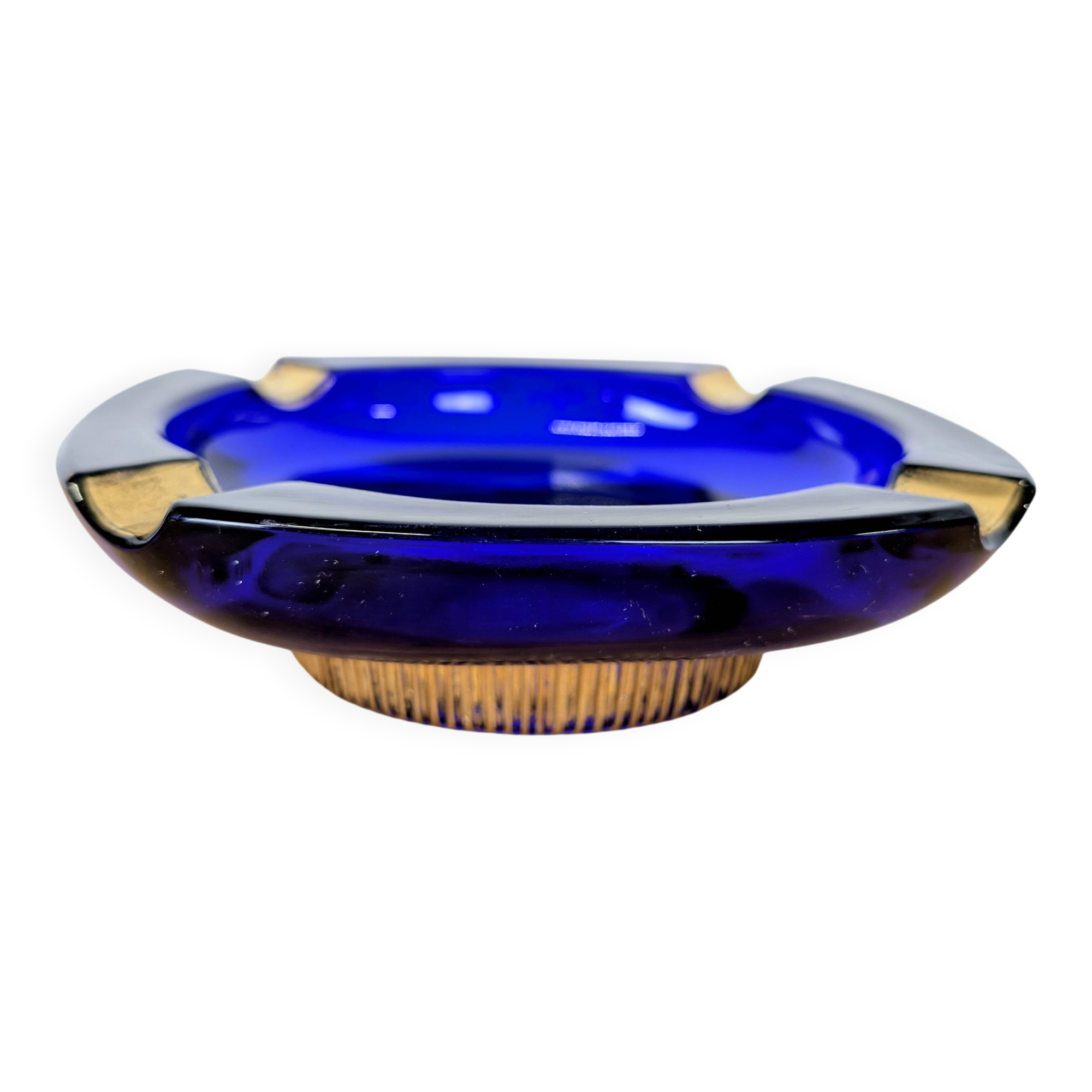 "Cobalt & Gold" ashtray
