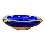 "Cobalt & Gold" ashtray