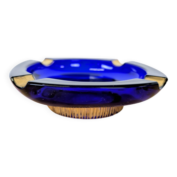 "Cobalt & Gold" ashtray