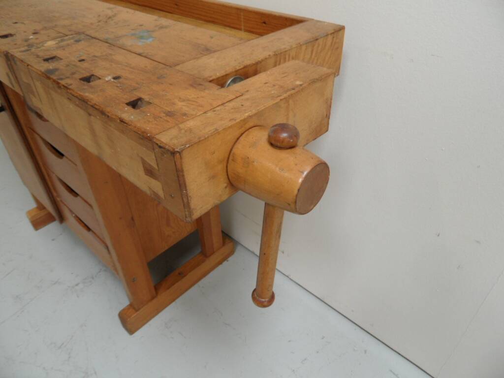 Vintage industrial workbench
