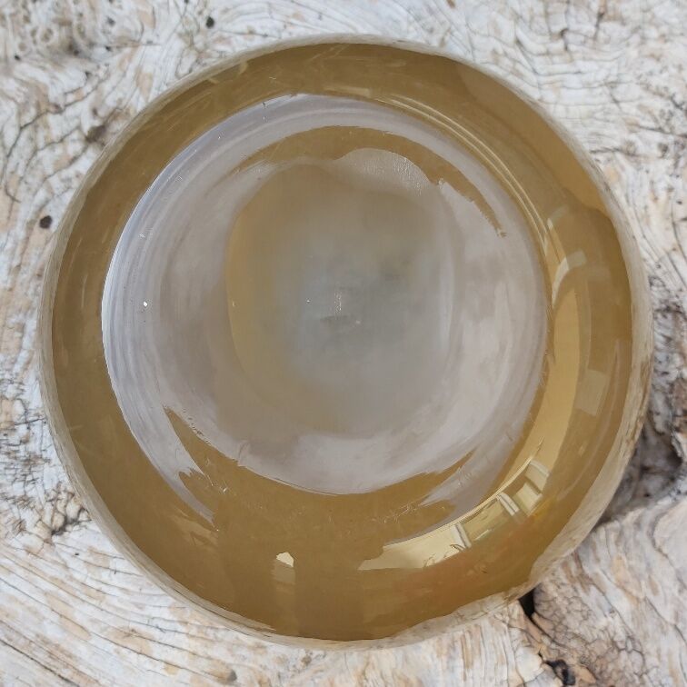 Murano vase in vintage cream brown glass 30 cm