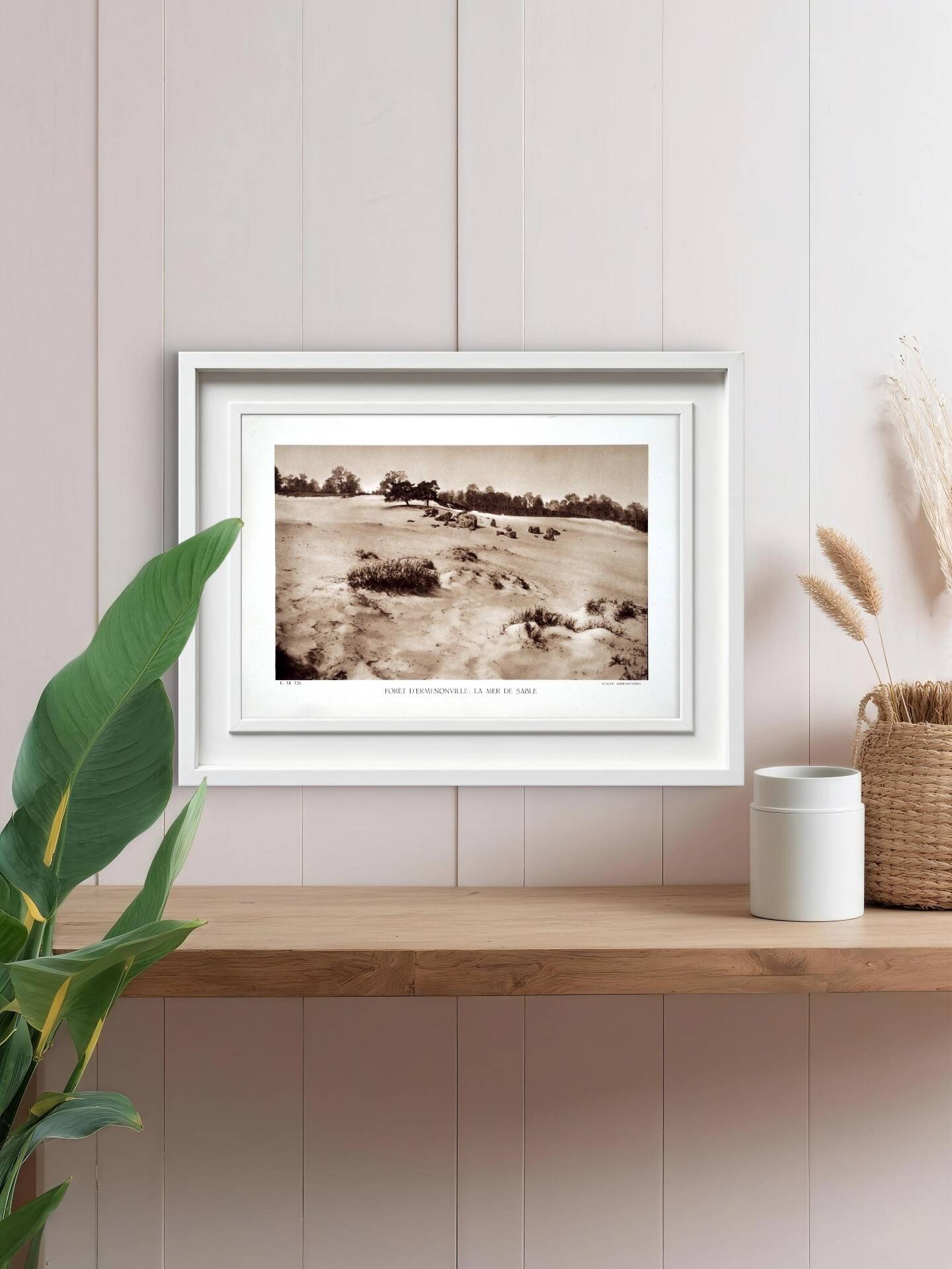 Ermenonville, the sea of sand. Photo board printed in 1934.