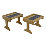 Bedside tables attributed to Guillerme Et Chambron for Vous Maison, 1950s