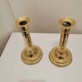 Pair of copper candle holders