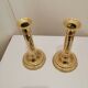 Pair of copper candle holders