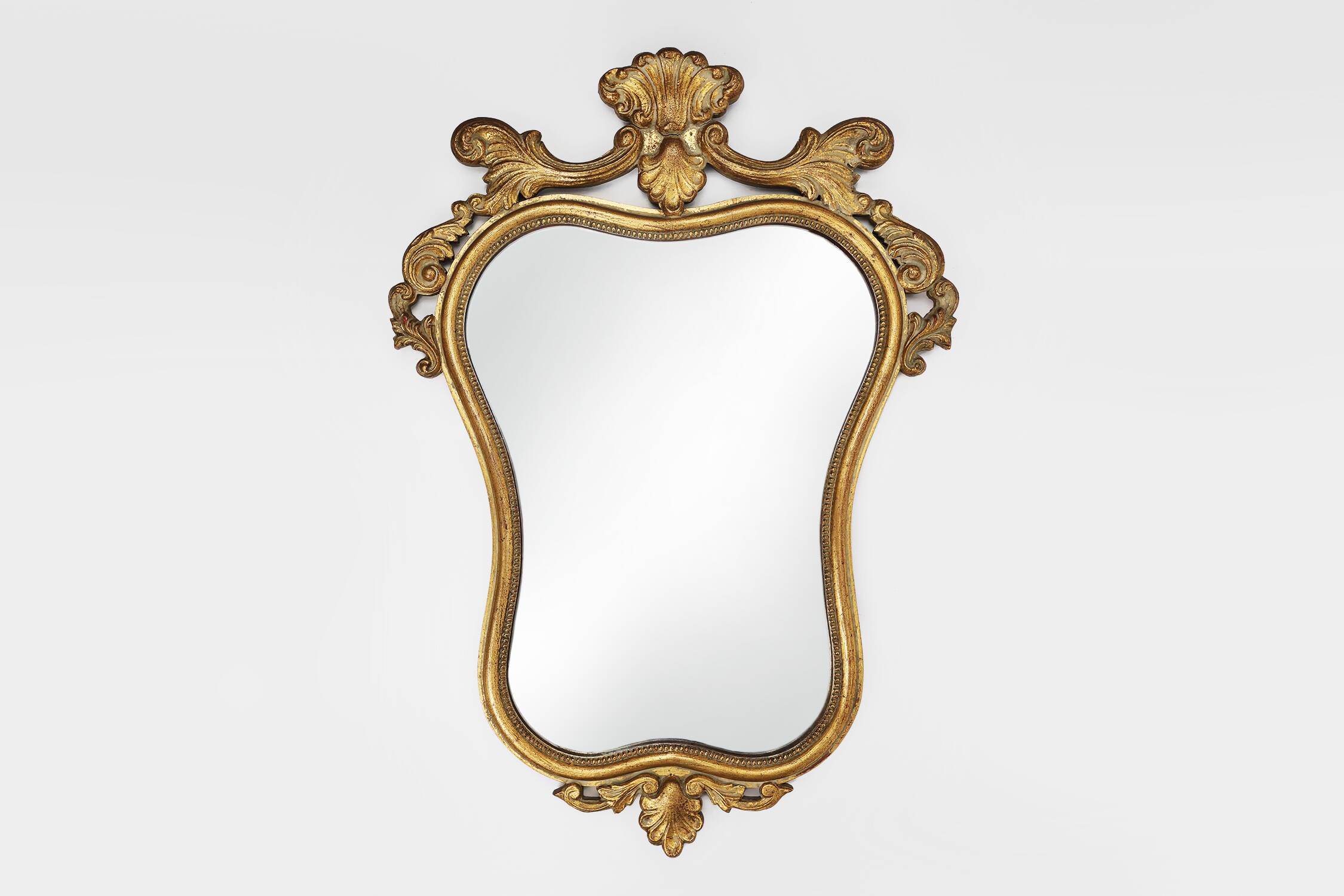 Miroir baroque belge du XXe siècle en bois doré