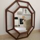 Vintage Italian mirror bamboo and rattan Riviera bohemian chic 1970s