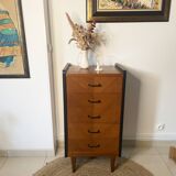 Vintage chiffonier chest of drawers 1950/1960 5 drawers