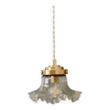 Suspension abat-jour vintage en verre