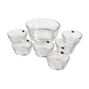 Service vintage en cristal - coupelles